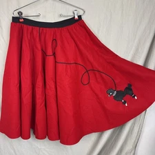 Hip Hop 50s Shop Womens XL-2X Poodle Skirt Vtg Style Halloween Dance Costume