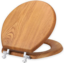 Wood Toilet Seat Round, Wooden round American Standard Toilet Seat with Durabili