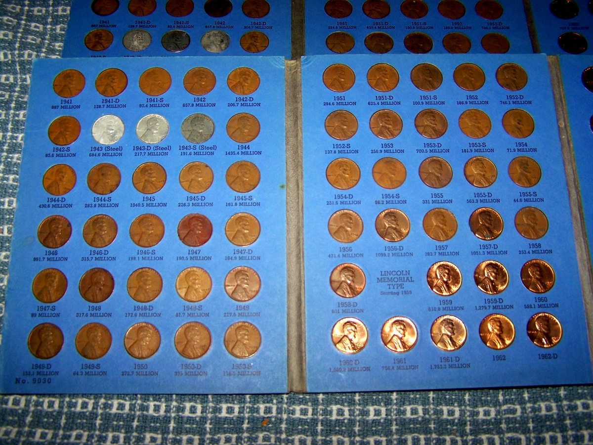 1941-1974 LINCOLN CENTS P,D,S LINCOLN CENT COLLECTION With FOLDER