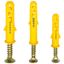 Image of 120 PCS Screws and Wall Plugs Set, Assorted Masonry Fixing Plugs and Screws Kit,