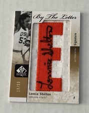 Lonnie Shelton 2011-12 SP Authentic By The Letter E Auto Patch /50 Oregon State