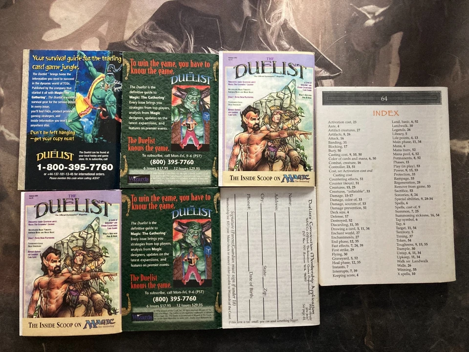 7 Vintage Starter Deck Rulebooks - 3rd 4th Mirage Tempest Ice Age - MtG Magic - Image 2 of 2