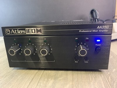Atlas Sound AA35G Three Input Mixer Amplifier 3 Channel 35 Watt with power cord