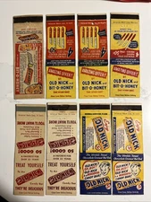Old Nick & Bit-O-Honey Candy Bar Lot Of 8 Matchbook Covers Paring Knives Offer