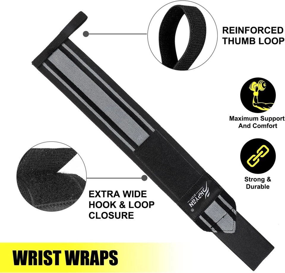 Wrist Wraps, Wrist Support for Weightlifting, Powerlifting, Strength Training, B - image 4 of 4