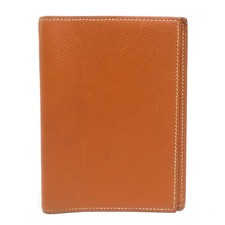 Auth HERMES Agenda/Note Cover Brown Leather - e62445a