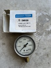 Ashcroft 5WK89 Pressure Gauge 3000 psi 2" Face 1/4" Bottom Mount