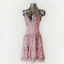 Vine & Valley XL Frilly Floral Tiered Mini Dress Babydoll Coquette Twee Cottage 