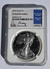 2018-S $1 SILVER AMERICAN EAGLE NGC PF70 signed EDMUND C. MOY