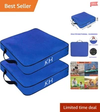 Versatile 2-Piece Seat Cushions - Ideal for Bleachers, Kayaks, and Camping
