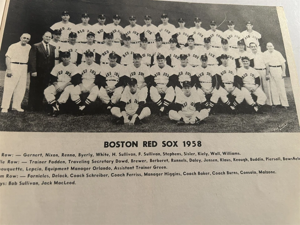 Boston Red Sox 1959 anuario Ted Williams Jimmy Piersall Jack Jensen F Malzone Foto 3 de 4