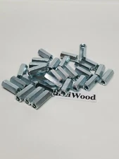 30 Pack, 10-24 X 3/4" Long Hex Coupling Nut W/ Zinc Plating,3/4" long x 5/16" w.