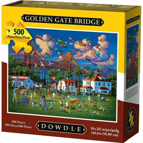 Dowdle Folk Art Jigsaw Puzzle; Golden Gate Bridge; 500 pcs - Picture 1 of 2