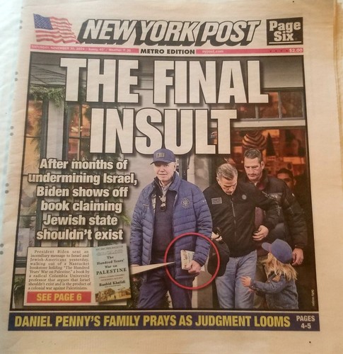 Joe Biden Die letzte Beleidigung 30.11.2024 New York Post Zeitung