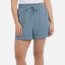 Danskin Ladies' Woven Paperbag Short 1751958 BLUE size XL Women