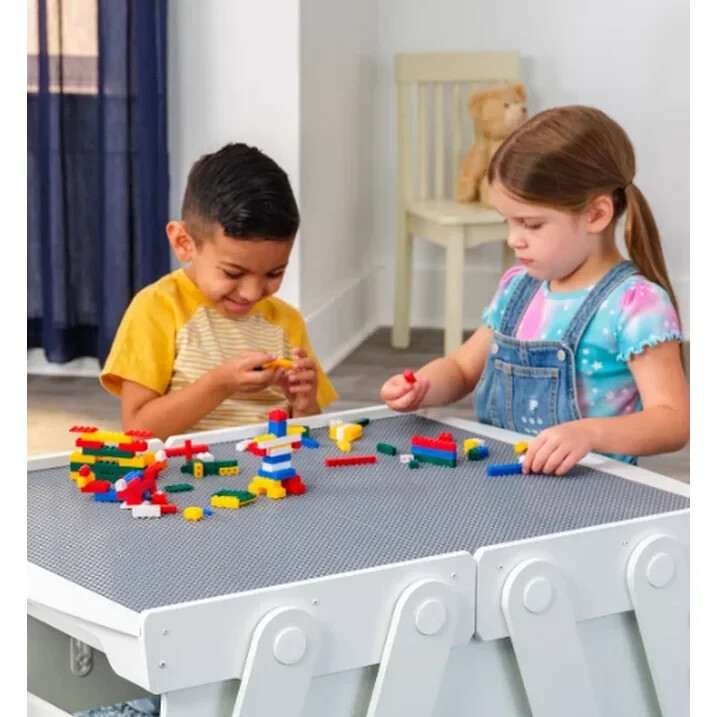 New KidKraft Building Bricks Play N Store Mega Table w/210 Bricks