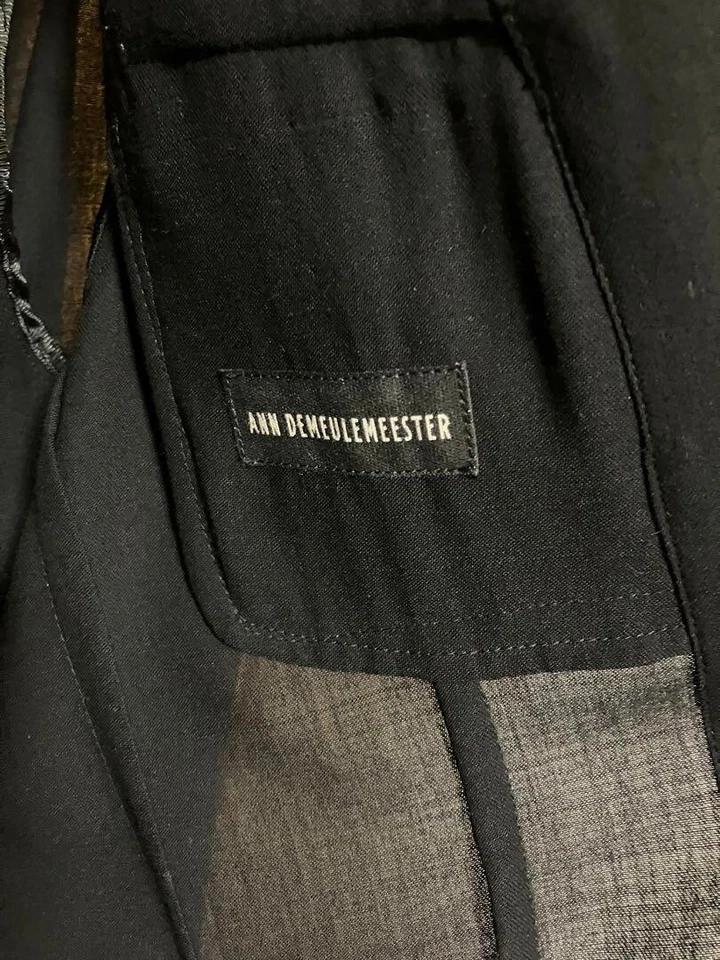 Abrigo de primavera negro para mujer Ann Demeulemeester XS transparente ligero USADO EN EE. UU. 2XS Foto 3 de 4