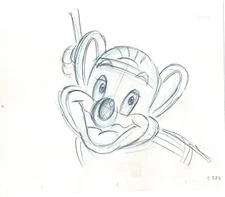 Chuck E Cheese Pizza Commercial Production Animation Cel Drawing 2005 ER020