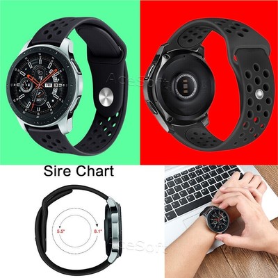 High Grade 22mm Rubber watchband for Samsung Gear S3 Frontier SM-R765T Cellphone