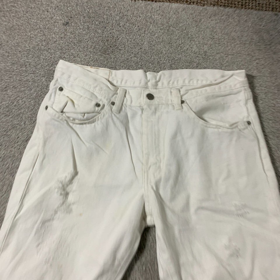 LEVI'S 511 Jeans Mens (34 Inch Waist) (30 Inch Leg) Slim Fit White eBay