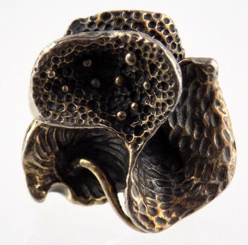 Bague figurine FD argent sterling déclaration fleur taille 8 16,1 grammes Thaïlande 925