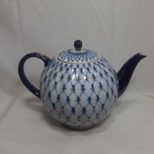 Lomonosov Cobalt Net Large Teapot 2 Liter