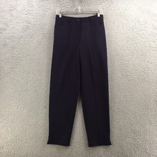 Talbots Petites Dress Pants Womens 8 Purple High Rise Zip Fly Button Casual
