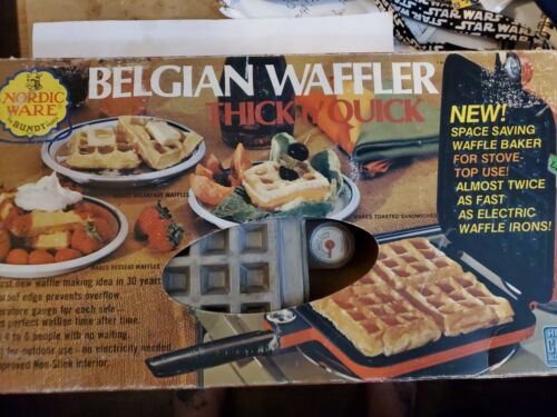 VtG Nordic Ware Belgian Waffler 15030 Stove Top Waffle Iron in Box Camping Nice  - Photo 1 sur 3