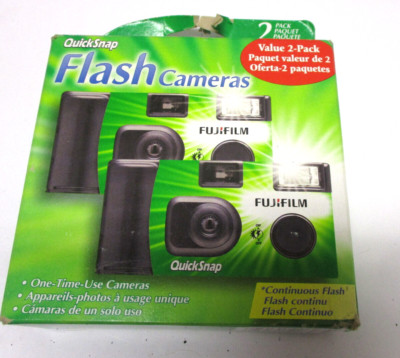 FUJIFILM QuickSnap Flash 400 35mm Film Camera 2 Pack EXP 10/2025