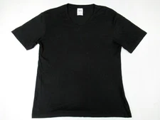 ZARA REGULAR FIT SOFT QUALITY V-NECK -BLACK SMALL T-SHIRT D1639