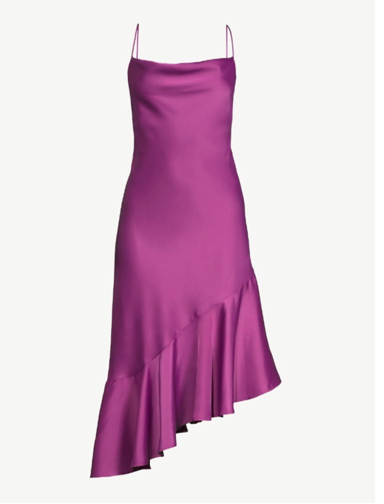 satin asymmetrical hem cami dress ☆NWT SCOOP ! WOMEN'S PURPLE RUFFLE SIZE XL (16-18) Color:Olive Green Fully lined for a pattern_Bows Princess Tulle A Line