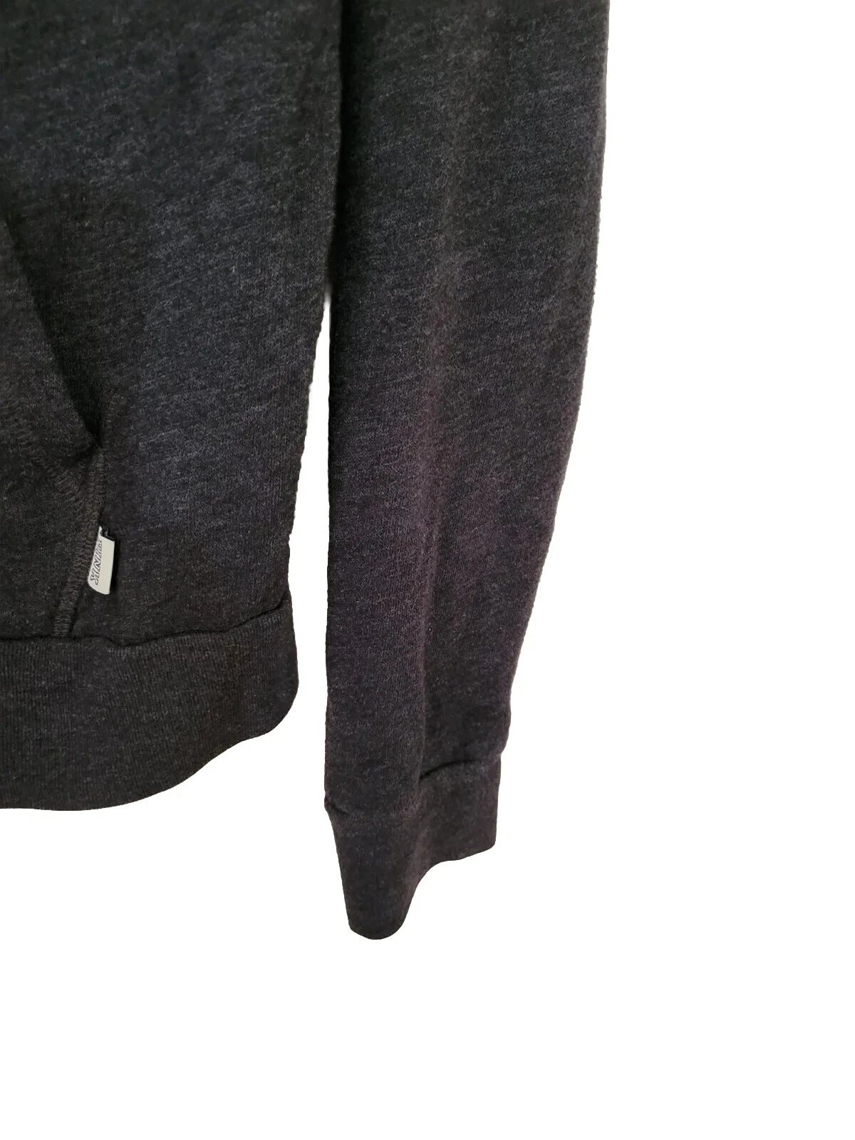 UNDERCOVER Felpa con cappuccio rosa Victoria's Secret donna nera canguro tasche cerniera intera taglia S.