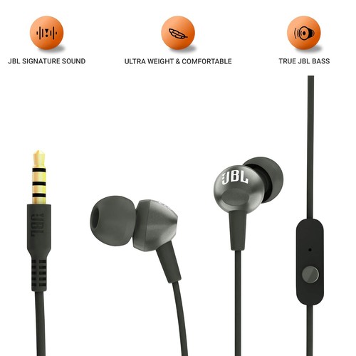 JBL C200SI, Premium in Ear Wired Earphones with Mic,Signature Sound,Best Product - 第 2/5 張圖片