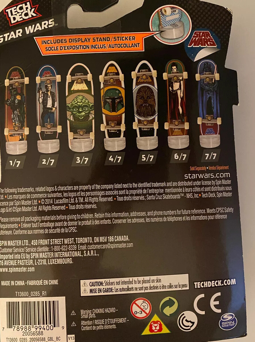 Star Wars Boba Fett Santa Cruz Tech Deck Fingerboard Skateboard 4 