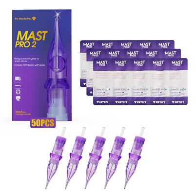 Mast Pro2 Tattoo Cartridges Nadeln Set Mixed Size 50 Stück #12 0.35mm Standar...