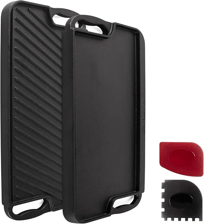 СКРЕБОК / ОЧИСТИТЕЛЬ ДЛЯ ЧУГУННОЙ СКОВОРОДЫ/ГРИЛЯ CUISINEL REVERSIBLE PRE CGPD-20-10 ЧЕРНЫЙ