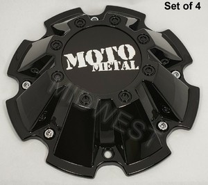 Download 4 New M793BK01 Moto Metal MO962 Gloss Black Wheel Rim Center Caps w Screws | eBay