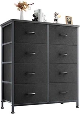 Dresser for Bedroom with 8 Fabric Drawers Tall Chest Organizer Unit for Clothing