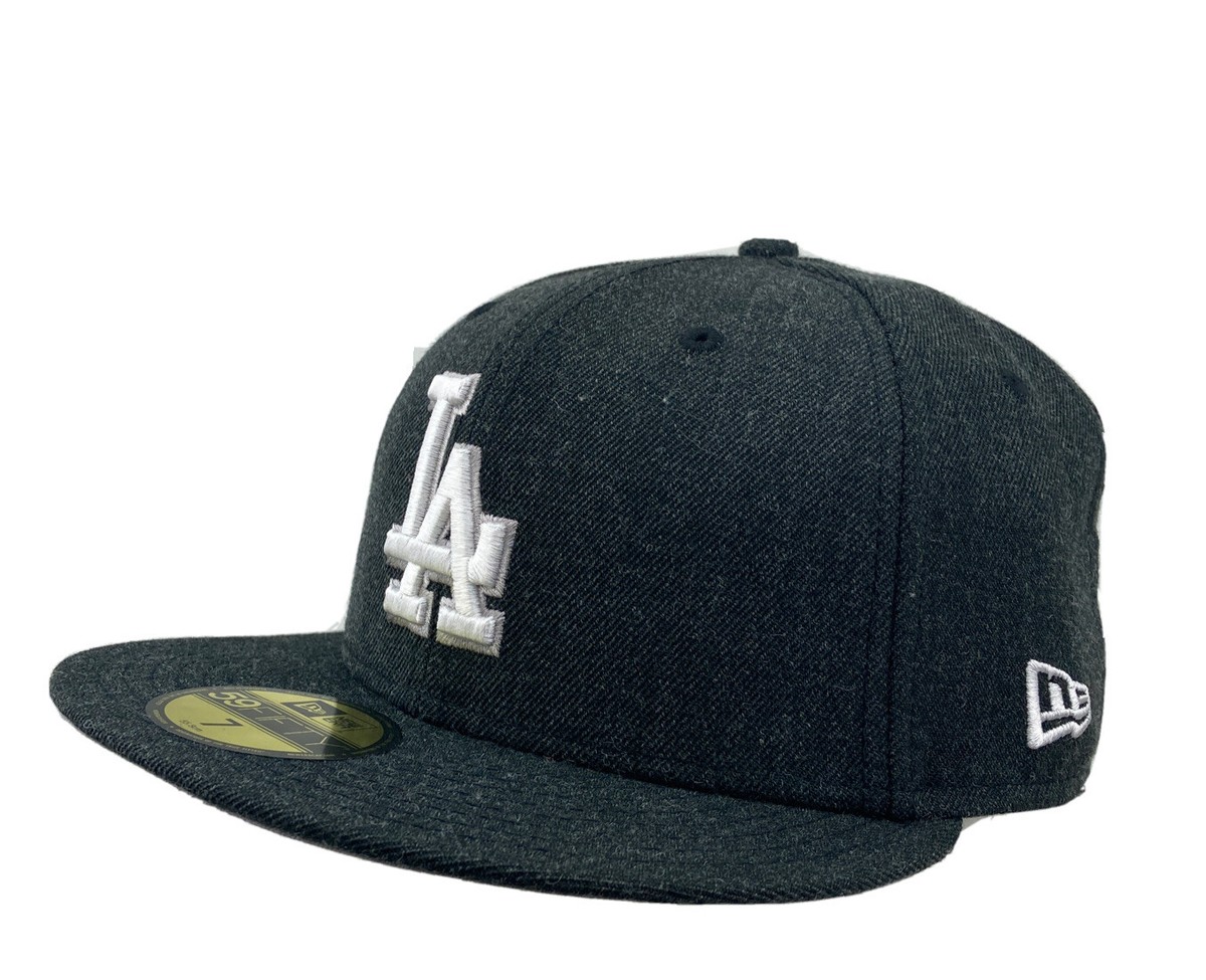 Los Angeles Dodgers LA Heather Black New Era 59fifty Fitted cap