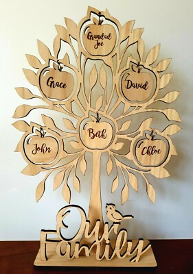 Personalisiert Eiche MDF Unser Stammbaum Hersteller Wandtafel Form Speicher Baum