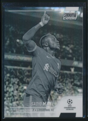2021-22 TOPPS STADIUM CLUB CHROME UEFA #82 BLACK WHITE REF SADIO MANE 021/299