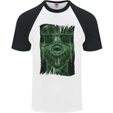 VR Man Virtual Reality Gaming Gamer Mens S/S Baseball T-Shirt