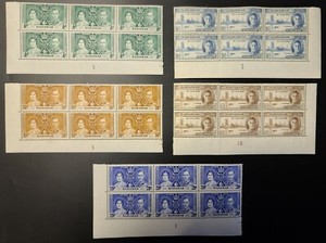 Bahamas Block Sets 1937 Coronation Set 1946 Peace Set Sc 130-131. SG 176-177 MNH