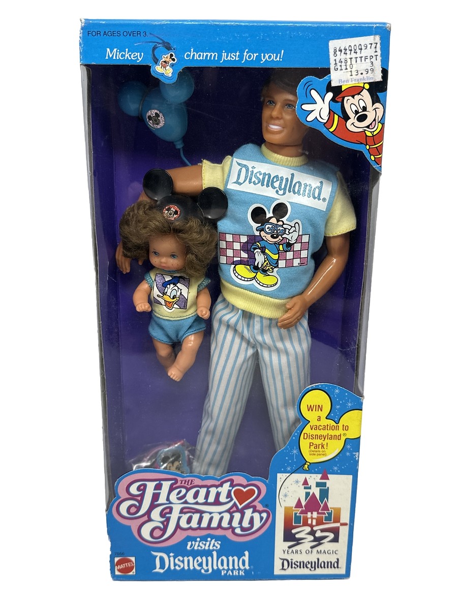 Mattel 1989 The Heart Family Visits Disneyland Park Dad and Boy