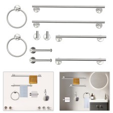 Stainless Steel Towel Bar Set 10 Pieces Bathroom Hardware Accessories Set