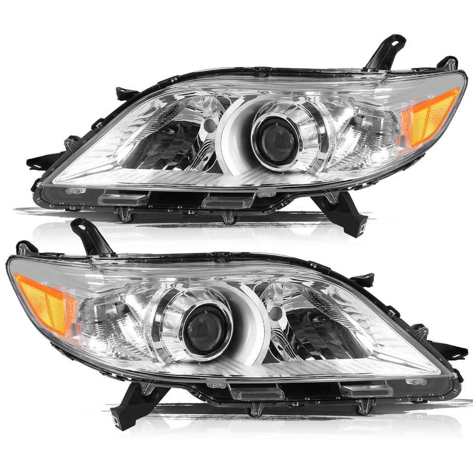 Faros proyectores cromados izquierda+derecha para Toyota Sienna 2011-2020 11-20 Foto 2 de 4