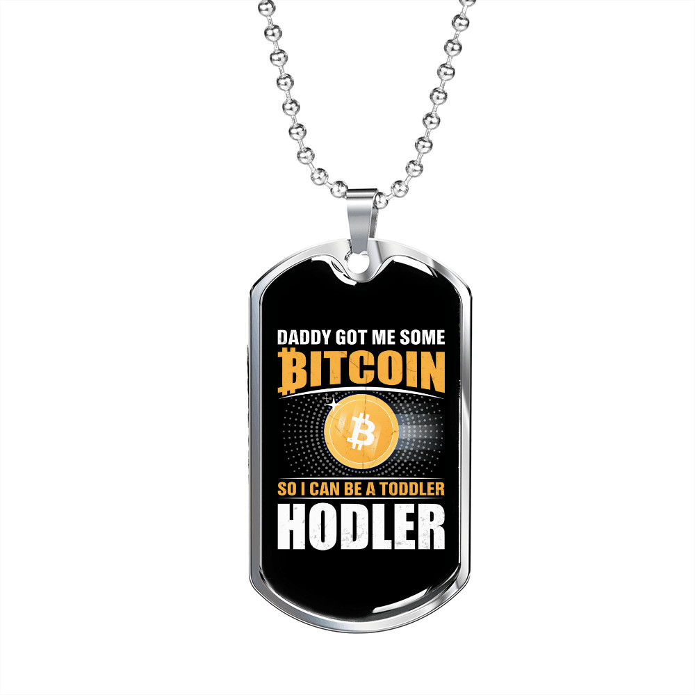 Daddy Get Some Bit Coin Crypto Necklace Stainless Steel or 18k Gold Dog Tag  2 – Biblioteca Nacional de Angola