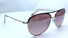 L.A.M.B LA509 BLK Black Silver Round Womens Sunglasses 55mm