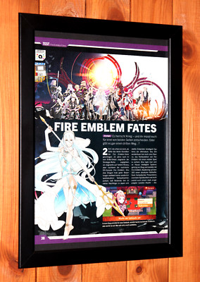 Fire Emblem Fates Nintendo N3DS Old Small Promo Poster / Ad Page Framed