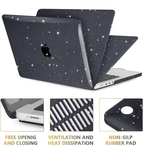 Sparkly Glitter Star Case for MacBook Pro 14 Inch 2024 Model M4 A3112 A3185 A... - Picture 2 of 9